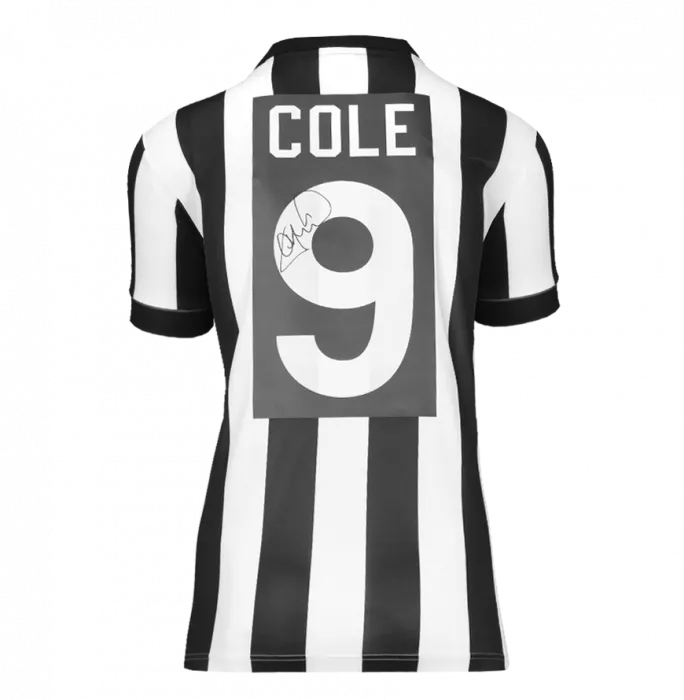 Icons Andy Cole Back Signed Newcastle United 1995 Home Shirt In Hero Frame: Option 1