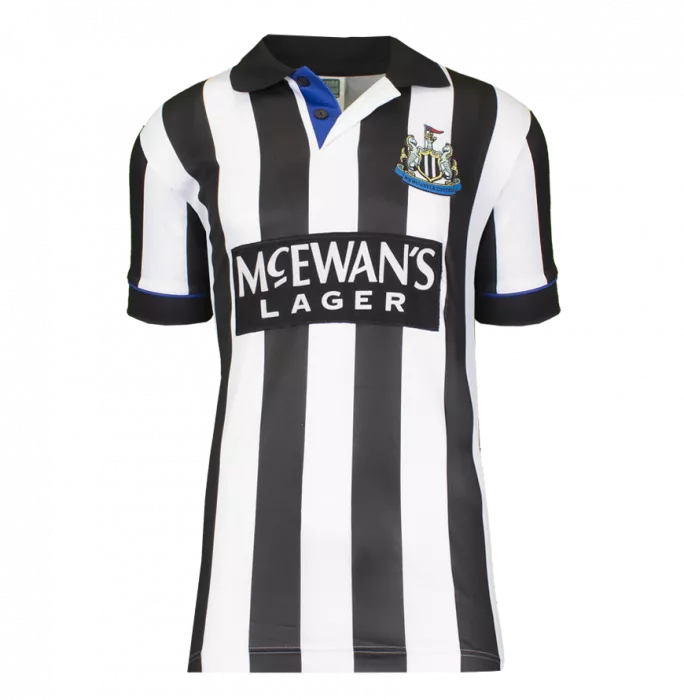 Icons Andy Cole Back Signed Newcastle United 1995 Home Shirt In Hero Frame: Option 1