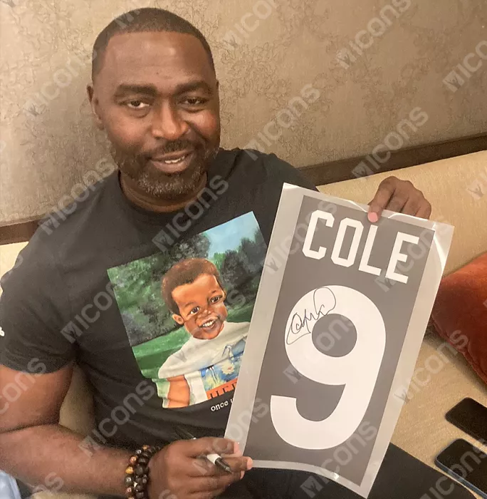 Icons Andy Cole Back Signed Newcastle United 1995 Home Shirt In Classic Frame