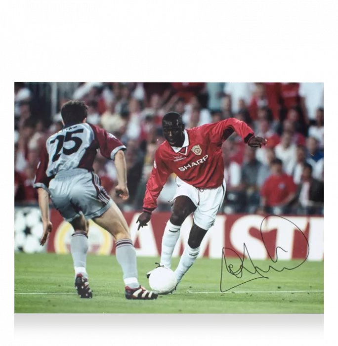 icons Andy Cole Signed Manchester United Photo: 1999 UEFA Champions League Final