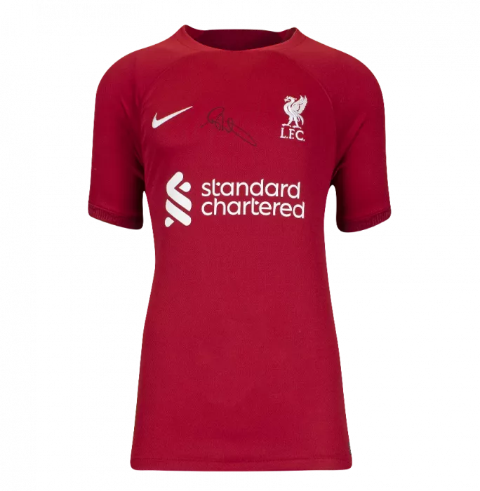 Icons Andy Robertson Front Signed Liverpool FC 2022-23 Home Shirt In Hero Frame: Option 1