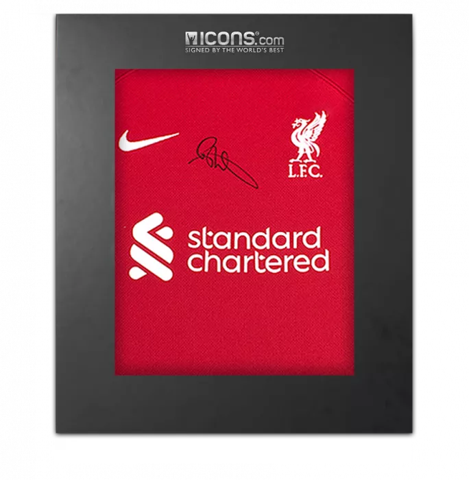 icons Andy Robertson Front Signed Liverpool FC 2022-23 Home Shirt In Deluxe Packaging