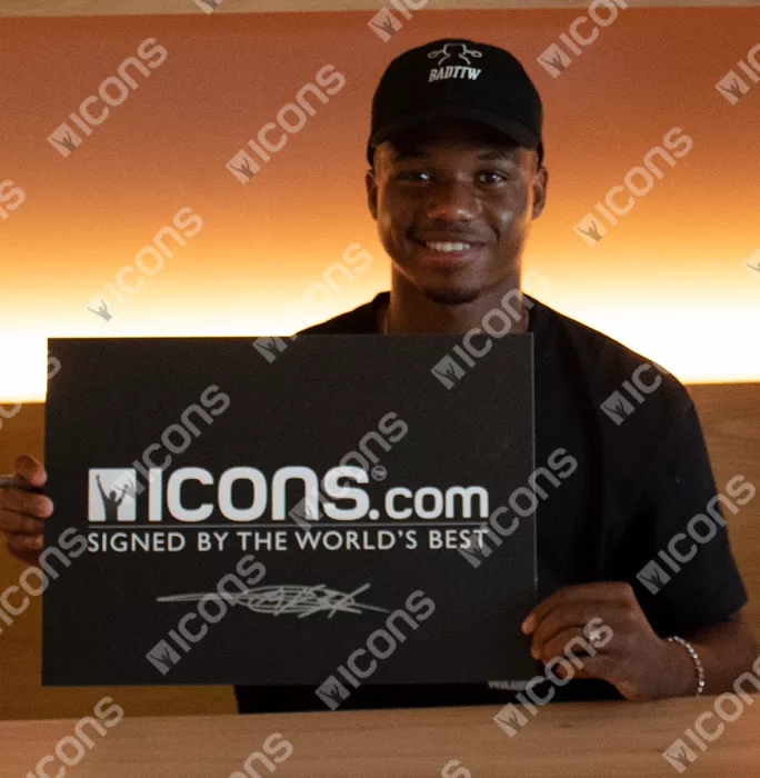 Icons Ansu Fati Official FIFA World Cup™ Back Signed And Framed Spain 2020-21 Home Shirt