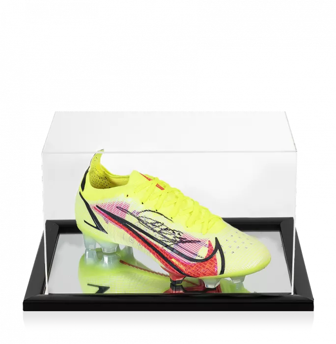 icons Ansu Fati Signed Nike Mercurial Vapor XIV Elite Boot In Acrylic Case
