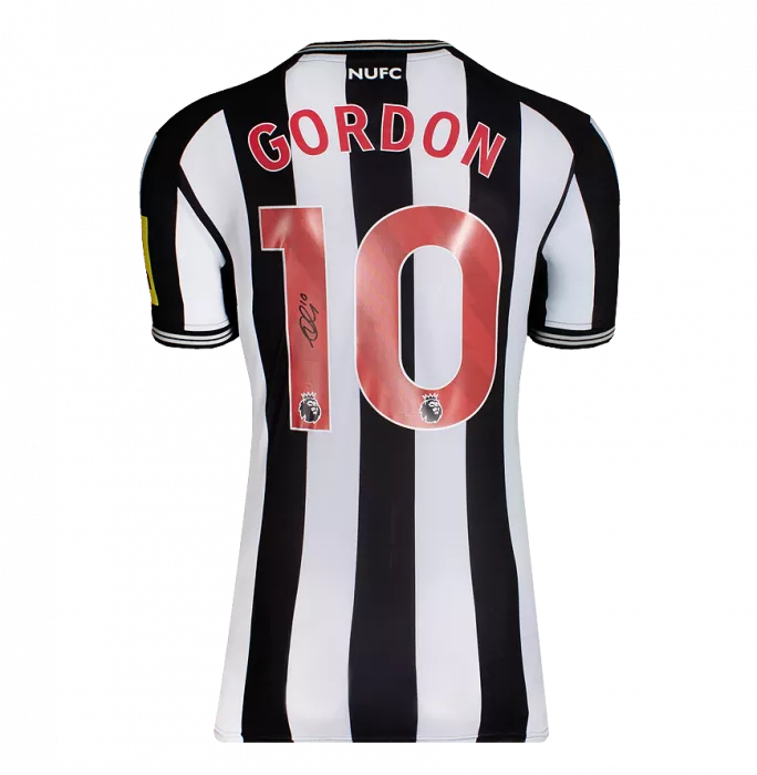 Icons Anthony Gordon Back Signed Newcastle United 2023-24 Home Shirt In Classic Frame