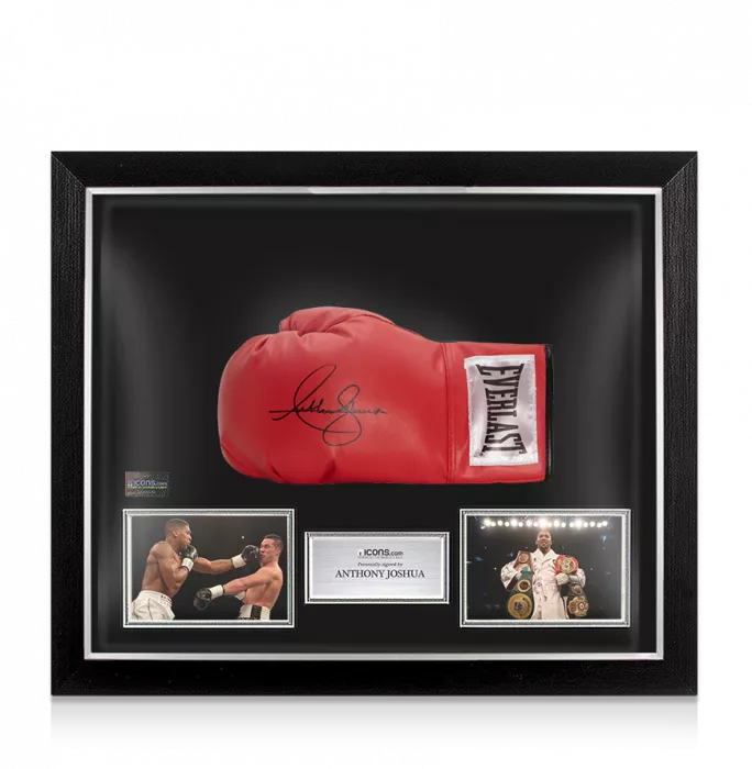 icons Anthony Joshua Signed Everlast Boxing Glove In Bubble Frame: Option 1