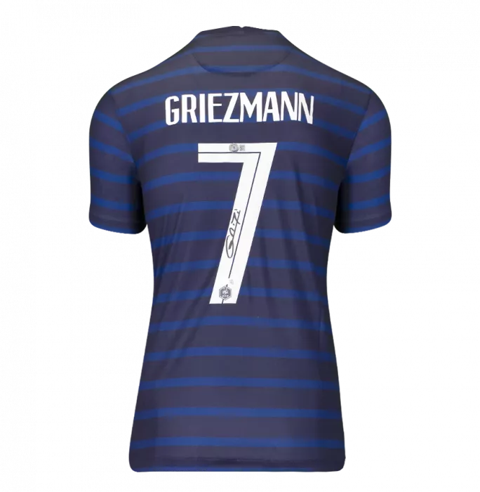 Icons Antoine Griezmann Back Signed France 2020 Shirt In Hero Frame: Option 1