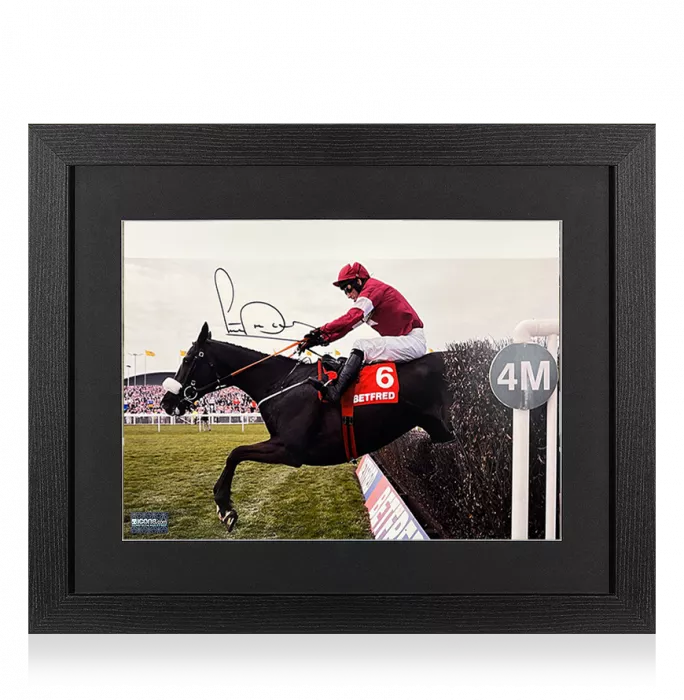 icons AP McCoy Signed Photo In Black Wooden Frame: Grand National Legend