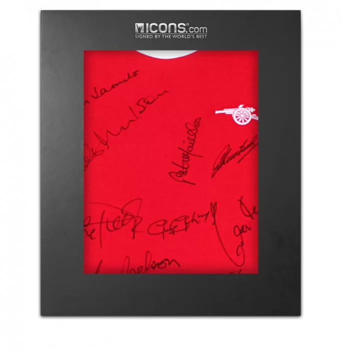 icons Arsenal 1970-71 Retro Home Shirt - Signed by 10 In Deluxe Packaging