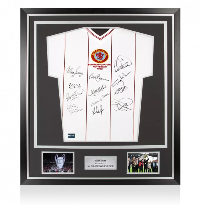 icons Aston Villa 1982 European Cup Final Multi-Signed Shirt In Classic Frame