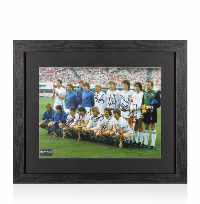 icons Aston Villa Multi-Signed Photo In Black Wooden Frame: 1982 European Cup Final