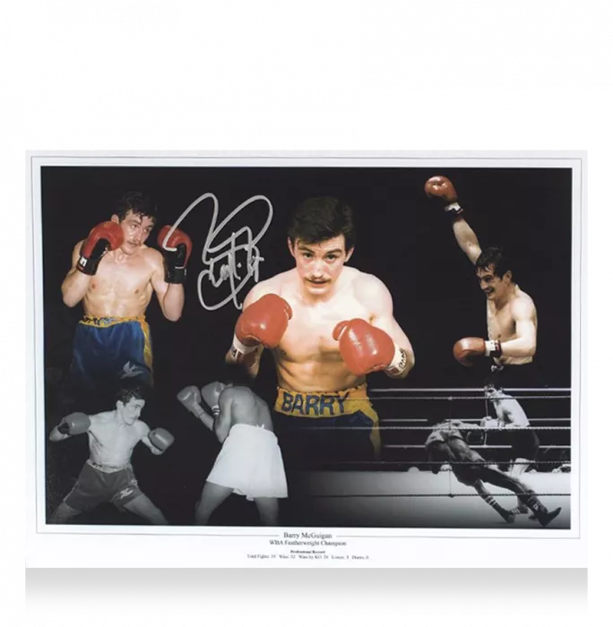 Icons Barry McGuigan Signed Boxing Photo In Premium Photo Frame