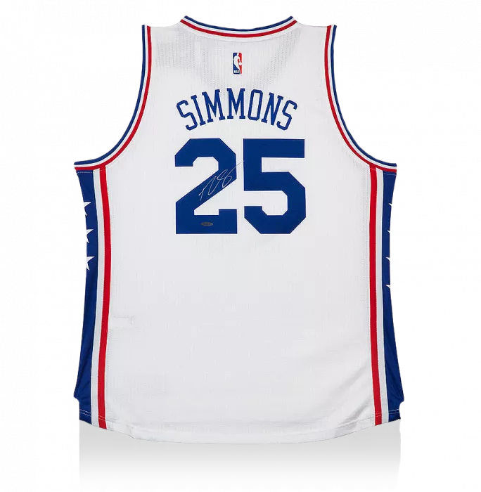 Icons Ben Simmons Back Signed Philadelphia 76ers Home Jersey