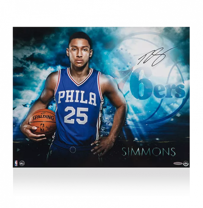Icons Ben Simmons Signed Philadelphia 76ers Photo: Ready