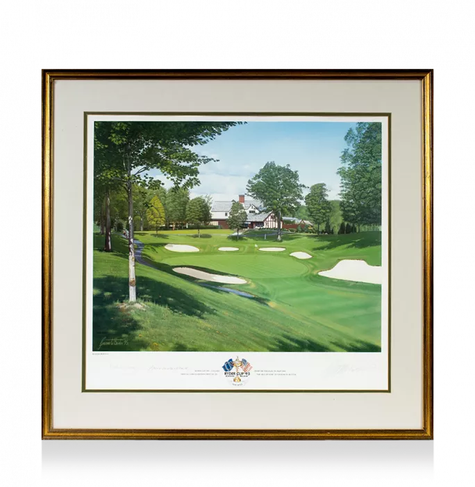 Icons Bernard Gallacher Signed And Framed 1995 Ryder Cup Artwork: Oak Hill Country Club