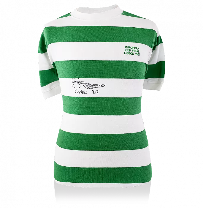 icons Billy McNeill Front Signed Retro Celtic Home Shirt