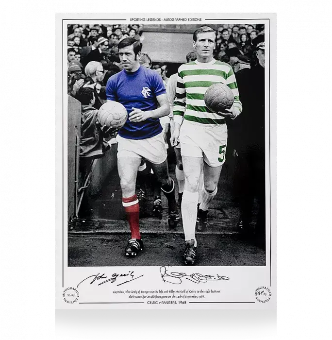icons Billy McNeill & John Greig Signed Photo: Old Firm Icons