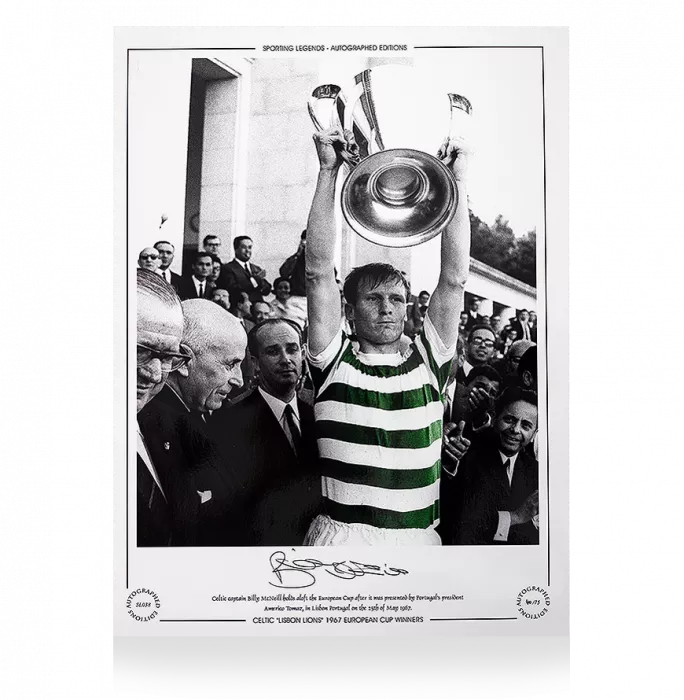 Icons Billy McNeill Signed Celtic Print: 1967 European Cup Winner