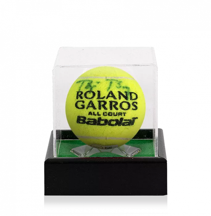 icons Bjorn Borg Signed French Open Tennis Ball In Acrylic Case