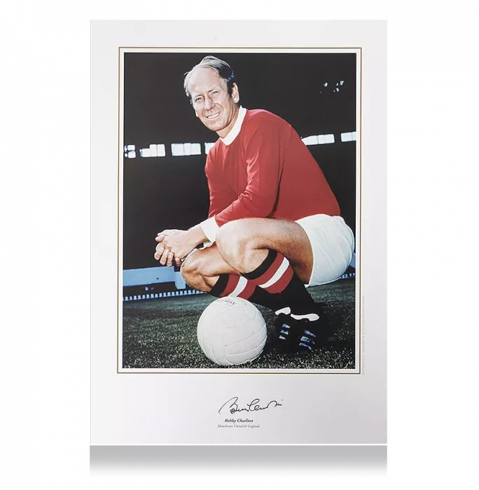 icons Bobby Charlton Signed Photo: Manchester United Legend