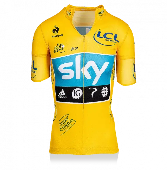 Icons Bradley Wiggins Front Signed Yellow Tour De France Jersey In Deluxe Packaging