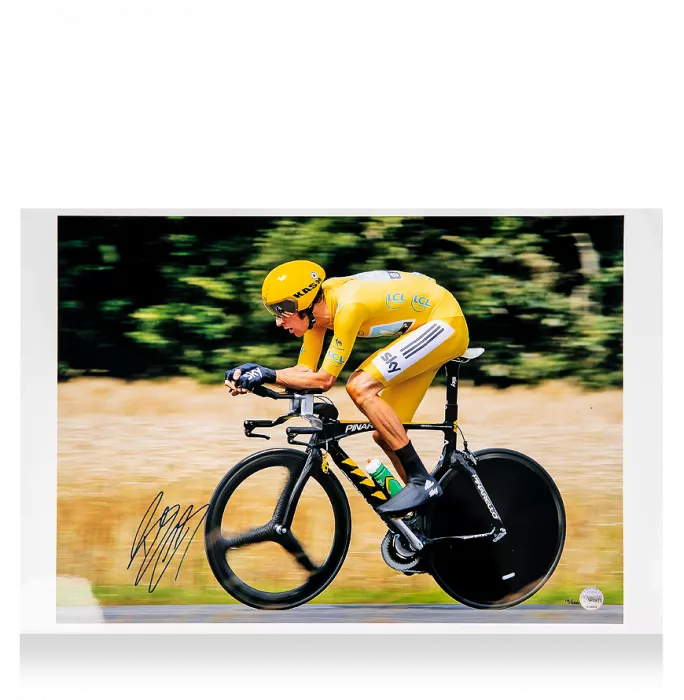 icons Bradley Wiggins Signed Limited Edition Photo: Tour de France Time Trial