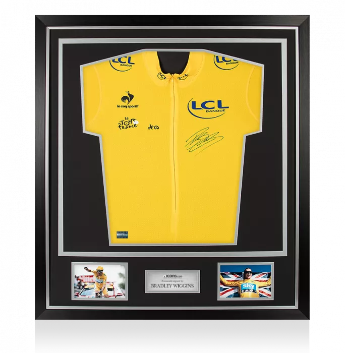 Icons Bradley Wiggins Signed Limited Edition Yellow Tour De France Jersey In Classic Frame