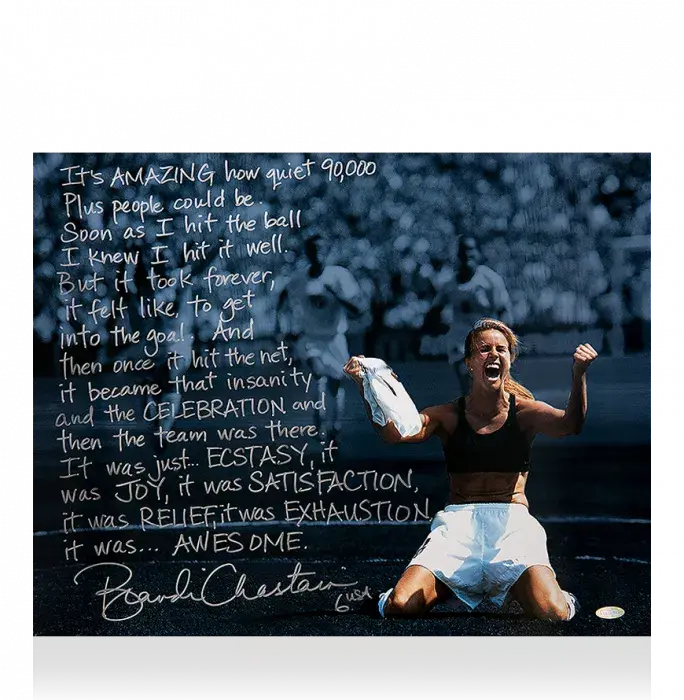 Icons Brandi Chastain Signed USWNT Photo: Special Edition 1999 FIFA Women's World Cup Winner Story