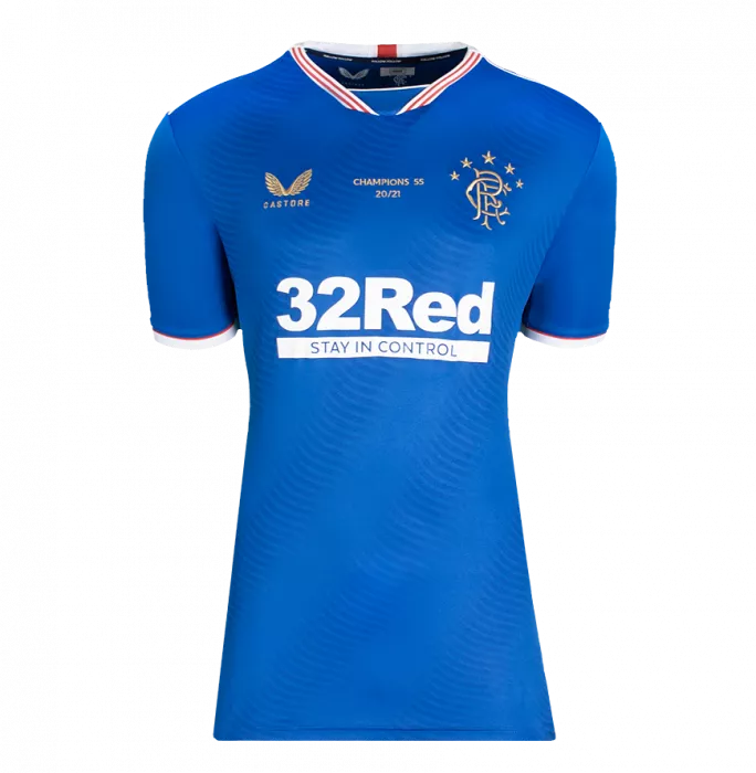 Icons Brian Laudrup Back Signed Rangers 2020-21 Home Shirt - Signed On Right Hand Number In Classic Frame