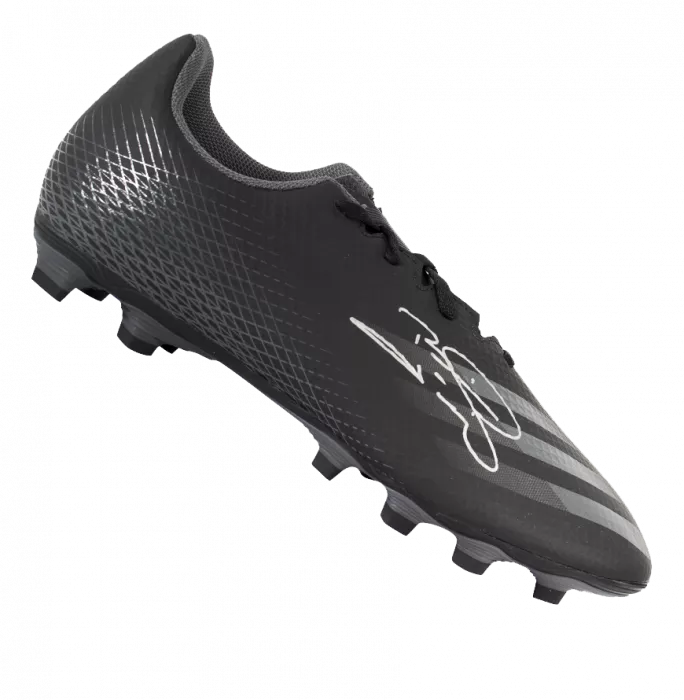 Icons Brian Laudrup Signed Black Adidas Boot In Acrylic Case