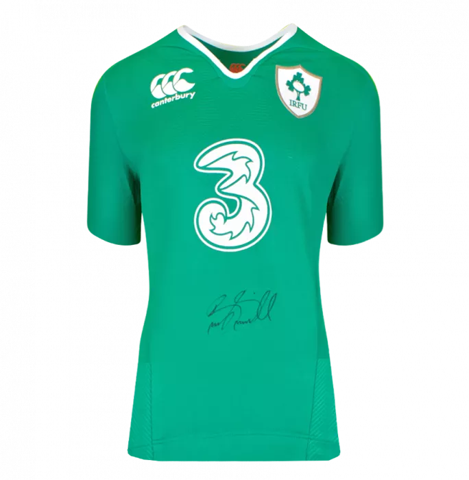 Icons Brian O'Driscoll Front Signed Ireland Rugby Shirt In Hero Frame: Option 1