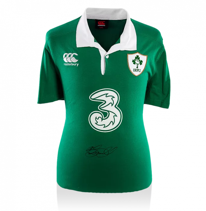 Icons Brian O'Driscoll Signed Ireland Rugby Shirt In Classic Frame