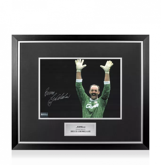 Icons Bruce Grobbelaar Signed Liverpool Photo In Premium Photo Frame