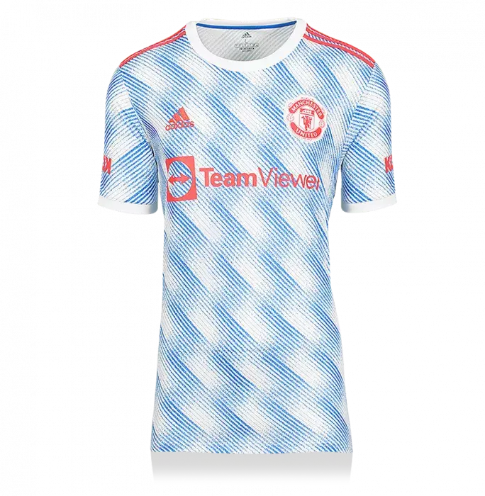 Icons Bruno Fernandes Back Signed Manchester United 2021-22 Away Shirt In Hero Frame: Option 1