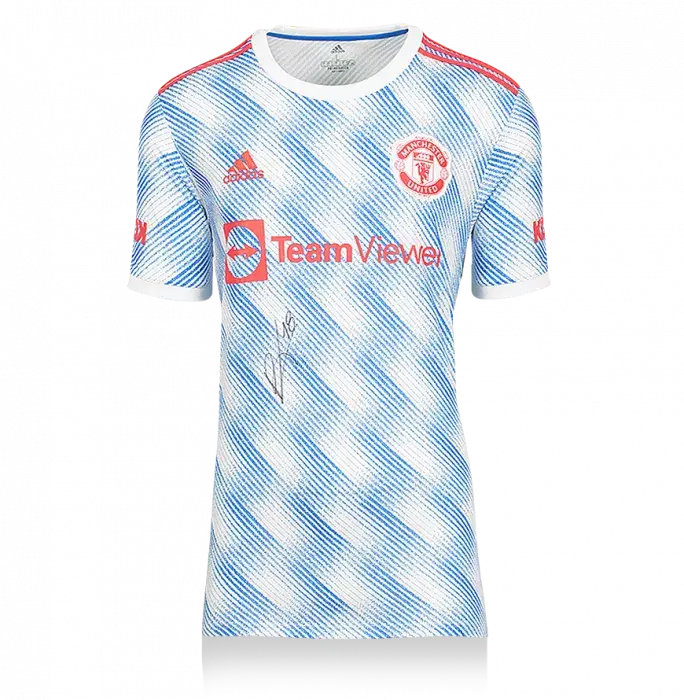 Icons Bruno Fernandes Front Signed Manchester United 2021-22 Away Shirt In Hero Frame: Option 1