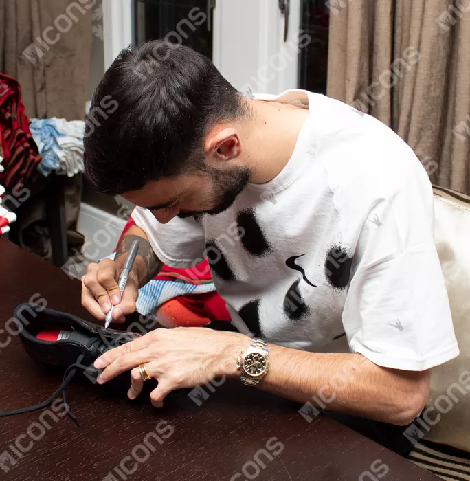 Icons Bruno Fernandes Signed Black And Red Nike Vapor Boot
