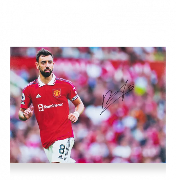icons Bruno Fernandes Signed Manchester United Photo