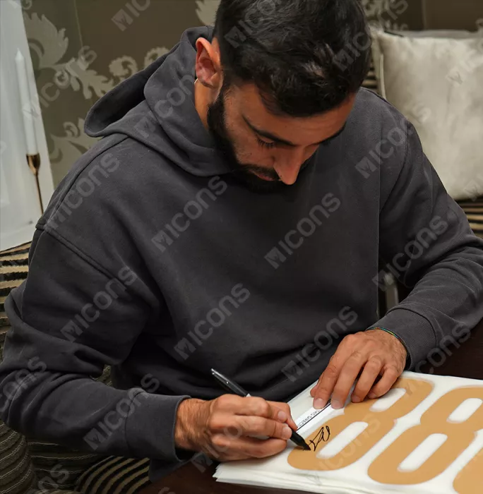 Icons Bruno Fernandes Signed Portugal 2022-23 Home Shirt With Fan Style Numbers In Classic Frame