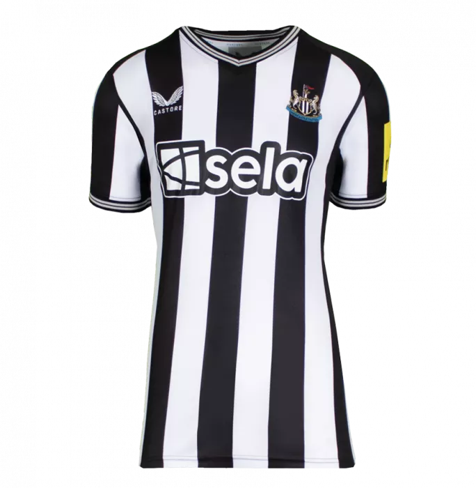 Icons Bruno Guimaraes Back Signed Newcastle United 2023-24 Home Shirt In Deluxe Packaging