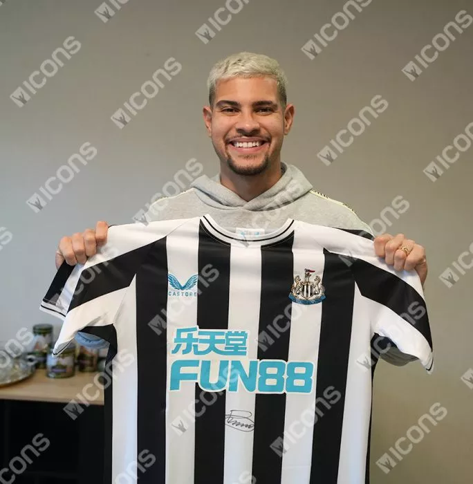 Icons Bruno Guimarães Front Signed Newcastle United 2022-23 Home Shirt