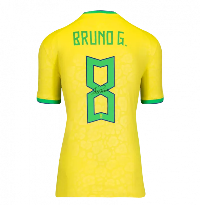 Icons Bruno Guimaraes & Raphinha Signed Brazil Shirts In Classic Dual Frame