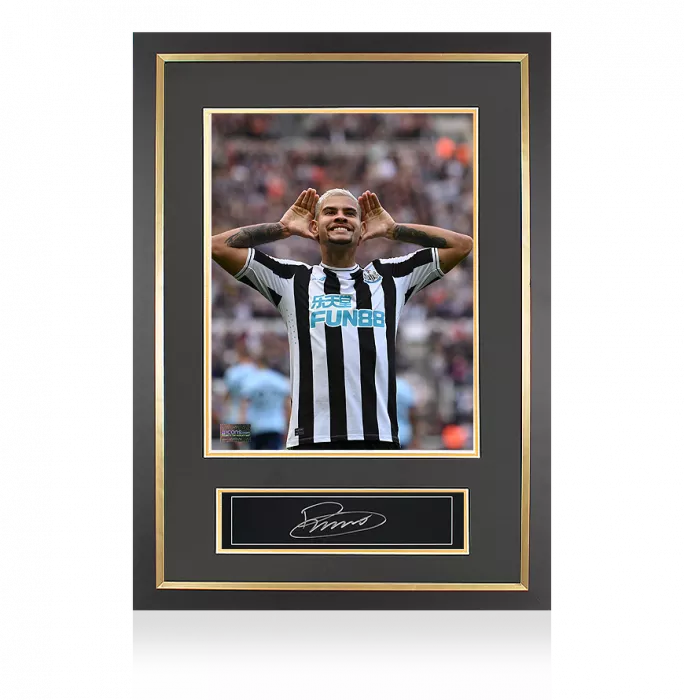 icons Bruno Guimaraes Signed Plaque and Photo Frame: Newcastle United Fan Favourite