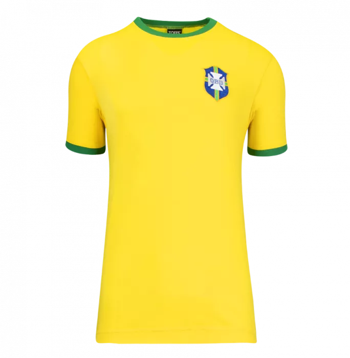 Icons Cafu Back Signed Brazil 1970 Retro Home Shirt In Deluxe Packaging