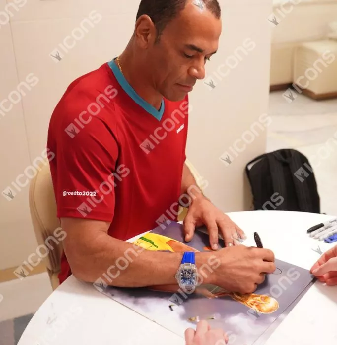 Icons Cafu Signed Brazil Photo In Premium Photo Frame: 2002 FIFA World Cup Winner