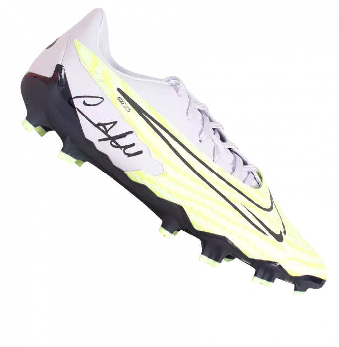 Icons Cafu Signed Silver Nike Phantom GX Academy Boot In Bubble Frame: Option 1