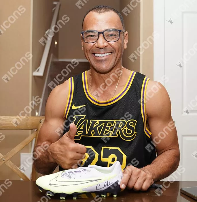 Icons Cafu Signed Silver Nike Phantom GX Academy Boot In Bubble Frame: Option 1