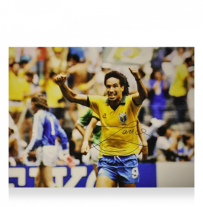 Icons Careca Signed Brazil Photo: 1986 FIFA World Cup Goal Vs Northern Ireland