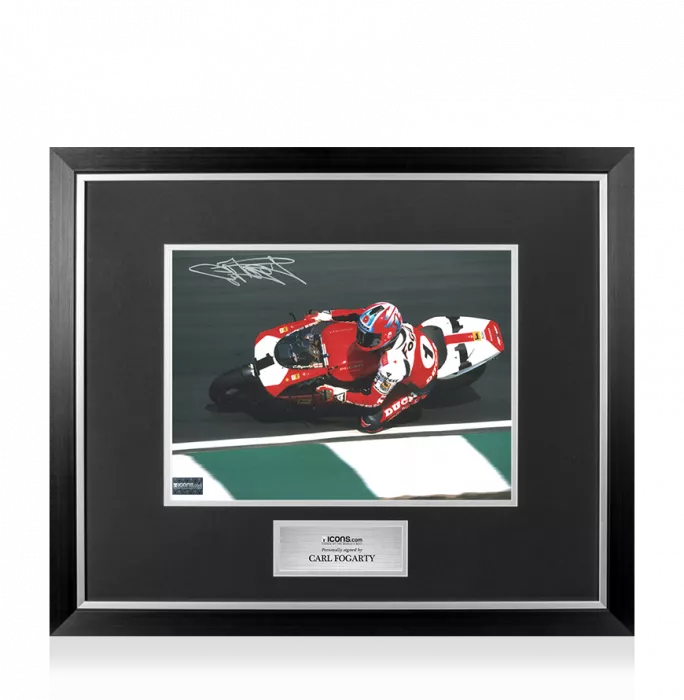 Icons Carl Fogarty Signed Photo In Premium Photo Frame