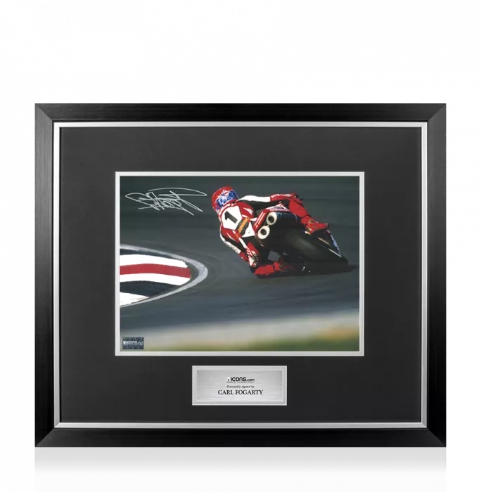 icons Carl Fogarty Signed Photo In Premium Photo Frame
