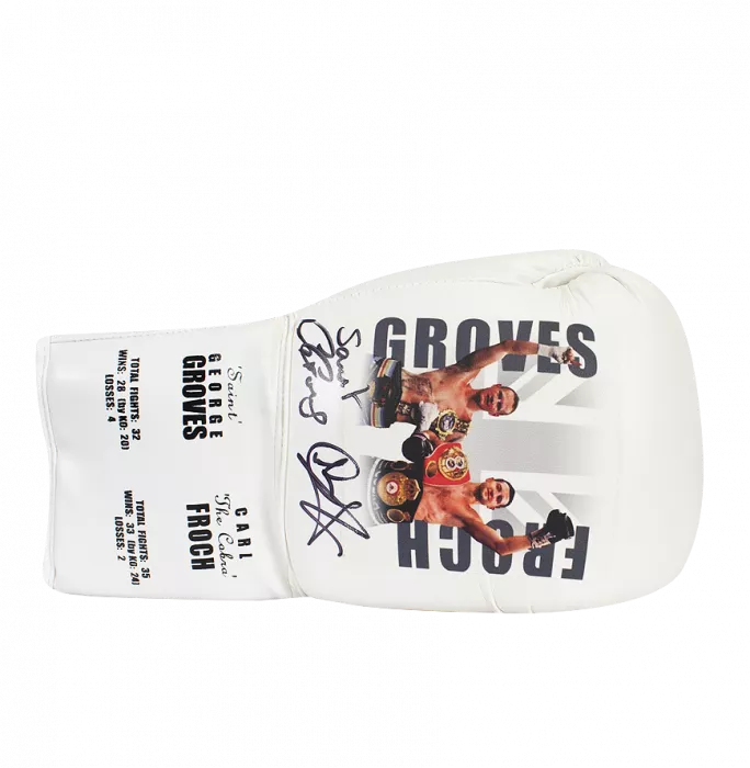 icons Carl Froch & George Groves Dual Signed Boxing Glove